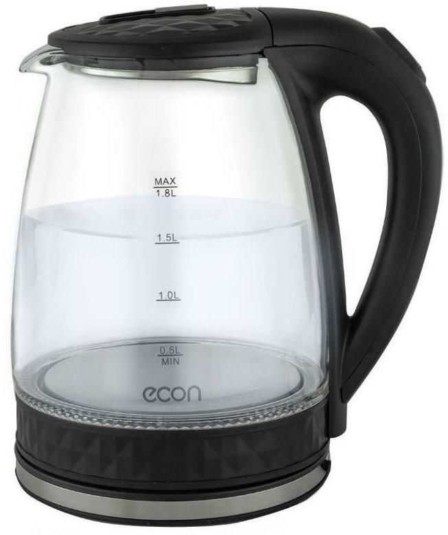 Чайник ECON ECO-1828KE стекло/черный