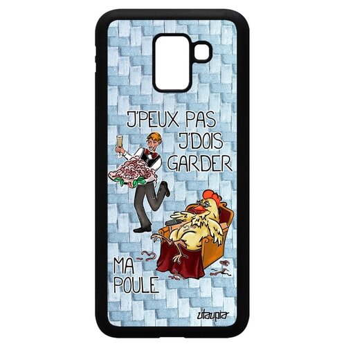 фото Чехол на смартфон galaxy j6 2018, "не могу - у меня курица!" комикс пародия utaupia