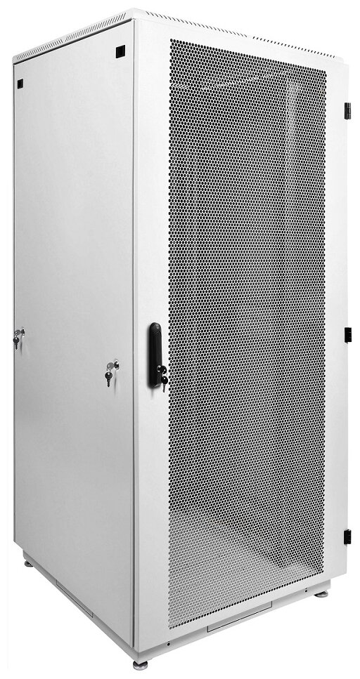 Шкаф телеком. напольный 42U (600x600) дверь перфорированная (ШТК-М-42.6.6-4ААА) (3 коробки)
