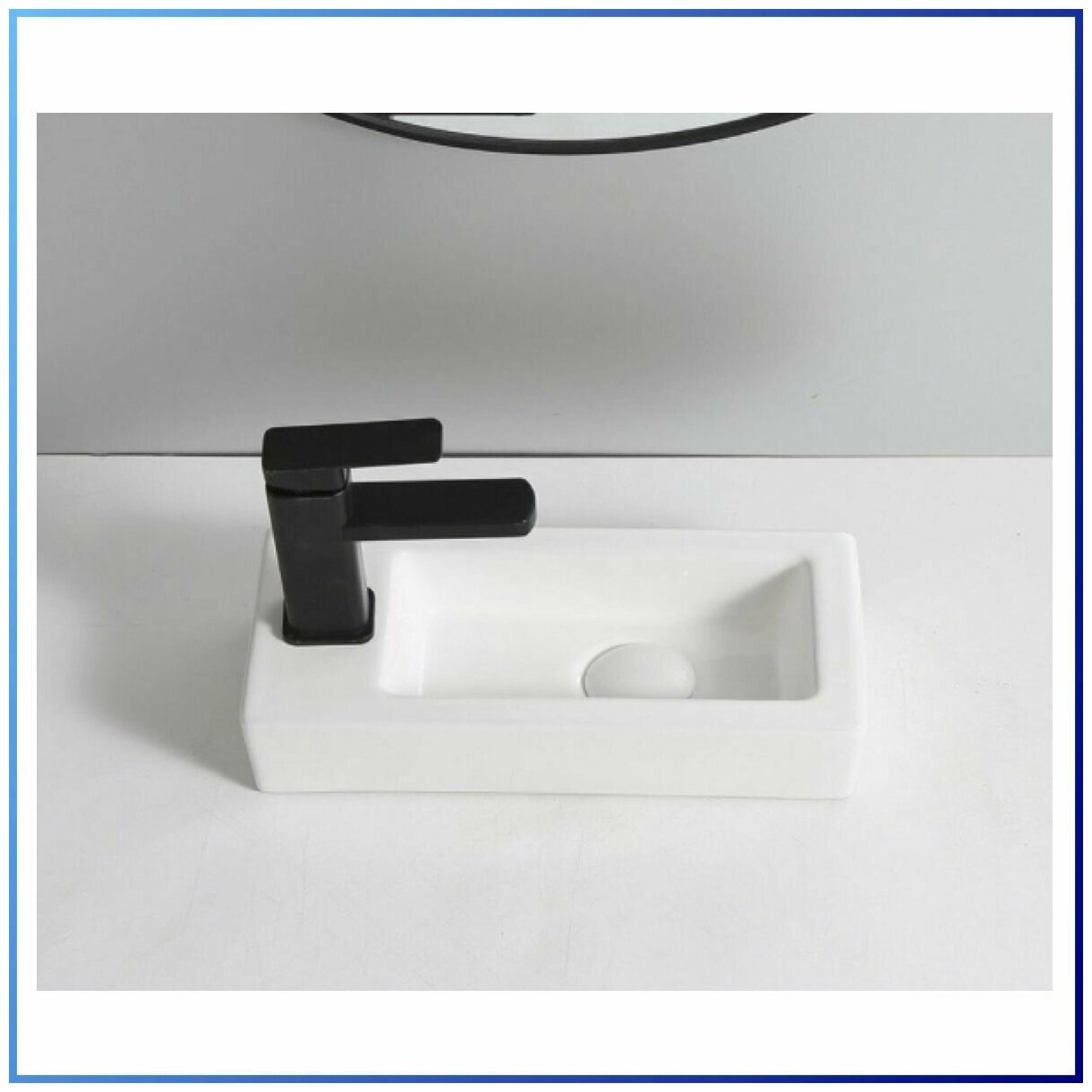 Раковина для ванной. Раковина подвесная CeramaLux 9272R белый без перелива - фотография № 10