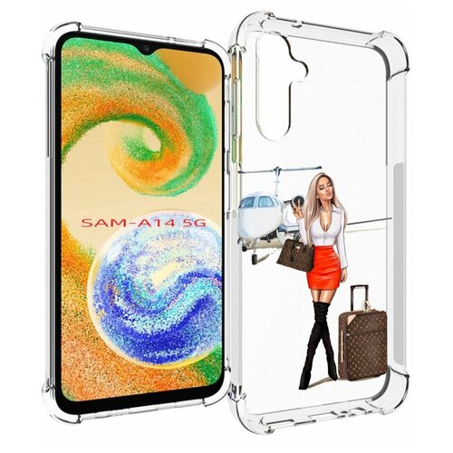 Чехол MyPads Деловая-девушка женский для Samsung Galaxy A14 4G/ 5G задняя-панель-накладка-бампер
