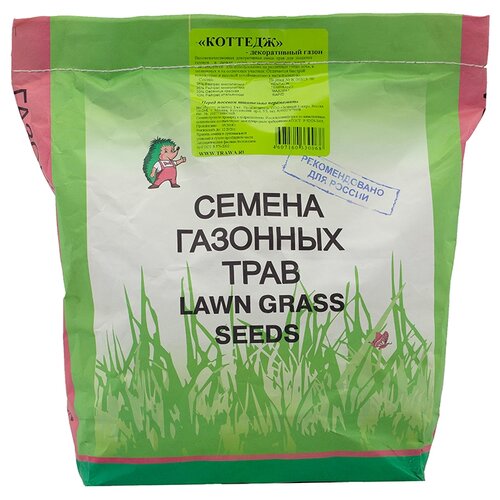 Смесь семян Зеленый ковер Декоративный газон Коттедж 2 кг., 2 кг