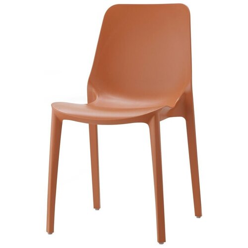 Пластиковый стул для кухни Scab Design Ginevra, терракота пластиковый стул для кухни scab design ginevra желтый