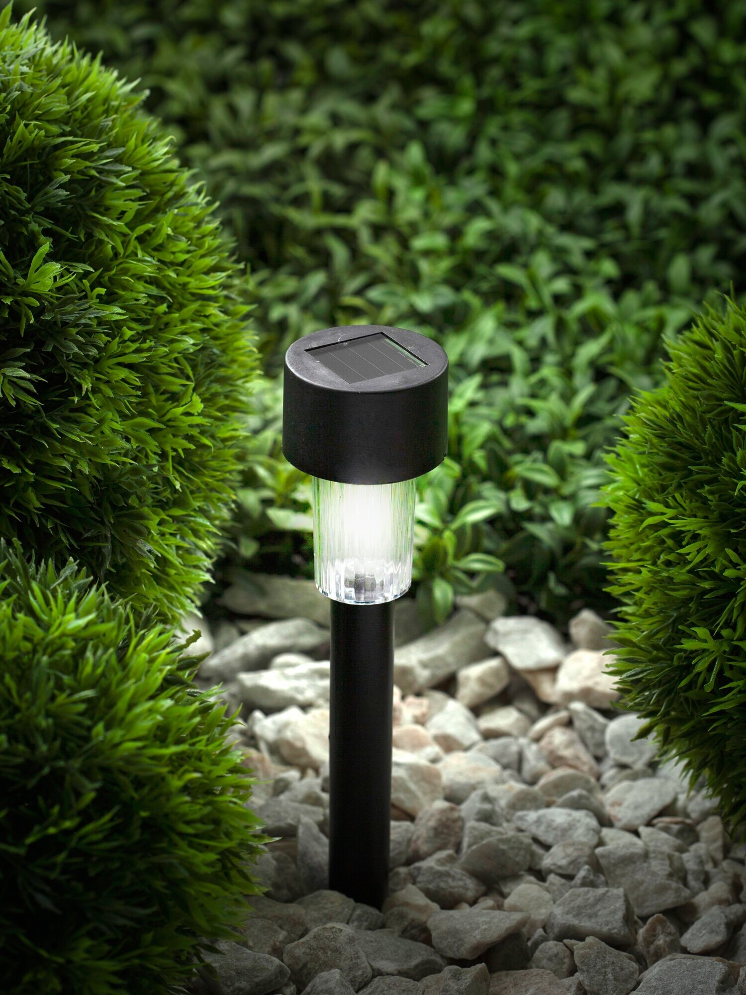 Садовый светильник ЭРА SL-PL30 на солнечной батарее пластик черный 30 см арт. Б0018974 (24 шт.)
