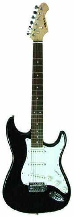 ARIA STG-003 BK Гитара электрическая. Корпус: липа. Гриф: клён. Накладка на гриф: палисандр.