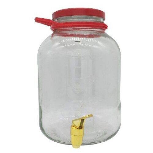 Банка стеклянная (5 Литров) с краном