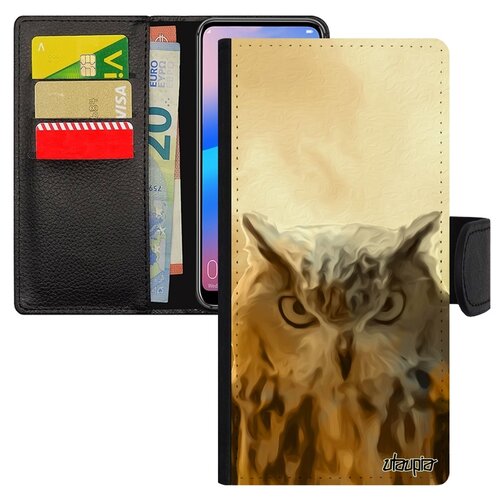 фото Чехол книжка на телефон samsung galaxy a50, "сова" совушка ночной utaupia