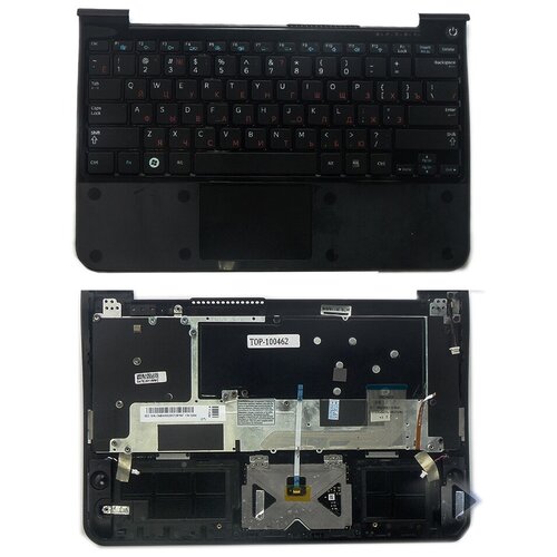 Клавиатура для ноутбука Samsung NP900X1A NP900X1B Series Плоский Enter Черная c топкейсом PN BA59-02907C 4312₽