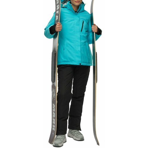 Комплект с брюками  для сноубординга, зимний, силуэт полуприлегающий, утепленный, водонепроницаемый, размер 44, голубой