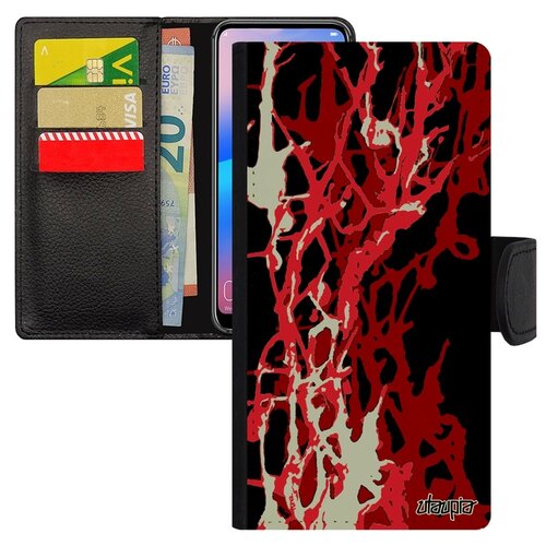 фото Чехол-книжка на мобильный galaxy a40, "огонь" мотив узор utaupia