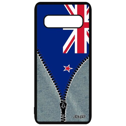 фото Чехол для телефона samsung galaxy s10 plus, "флаг новой зеландии на молнии" страна utaupia