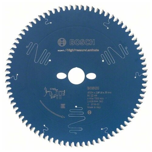 фото Диск пильный expert for high pressure laminate (254x30 мм; 2.8/1.8 мм; 80t) bosch 2608644360