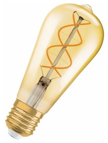 Vintage 1906 LED CL Edison FIL GOLD 25 5W/820 E27 140x64мм - OSRAM лампа светодиодная