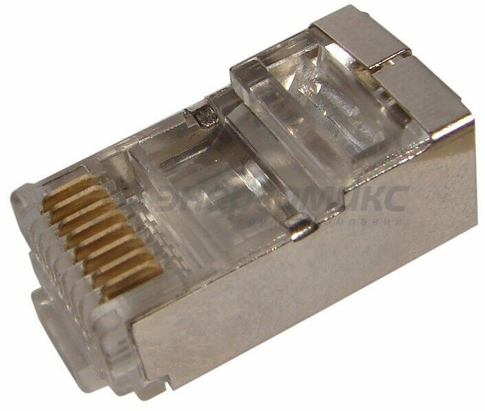 Штекер 8Р8С (RJ45) с экраном cat5 REXANT (100!) 05-1023 (арт. 378726)