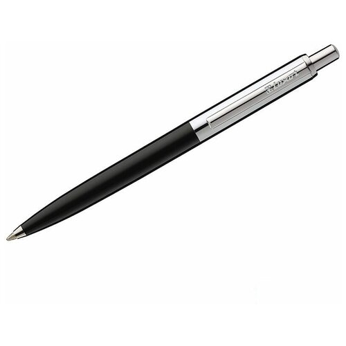 Ручка шариковая автоматическая Luxor Star (0.8мм, синий цвет чернил, корпус черный/хром) кнопочный механизм, 10шт. (1125)