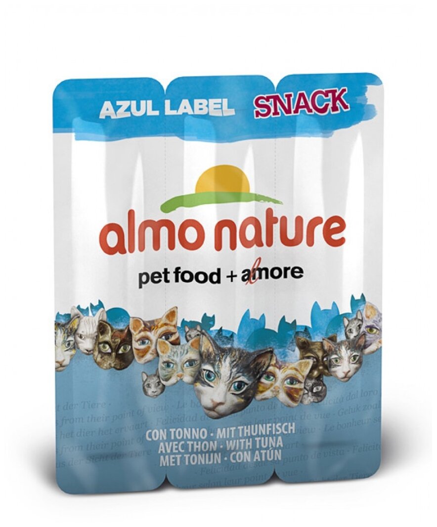 Almo Nature Колбаски для кошек "Тунец", 3шт. (Azul Label Snack Cat Tuna) (511), 0,015 кг - фотография № 2