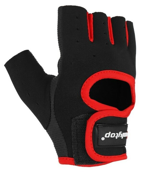 фото ONLITOP Перчатки для фитнеса ONLITOP, размер L, неопрен, цвет чёрный/розовый