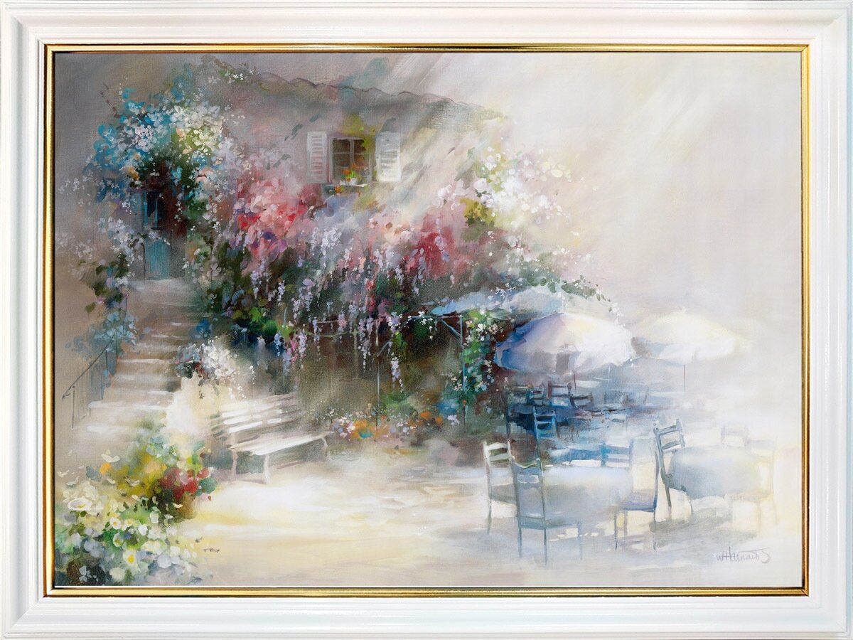 Картина "Голубой сад" 30х40 см, художник - Willem Haenraets. Арт. ХВ15-30х40