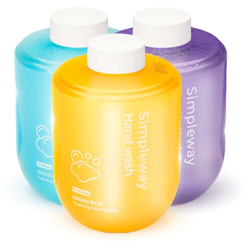 Жидкое мыло для дозатора Simpleway, три картриджа по 300 мл (дыня, лаванда, дикий колокольчик)