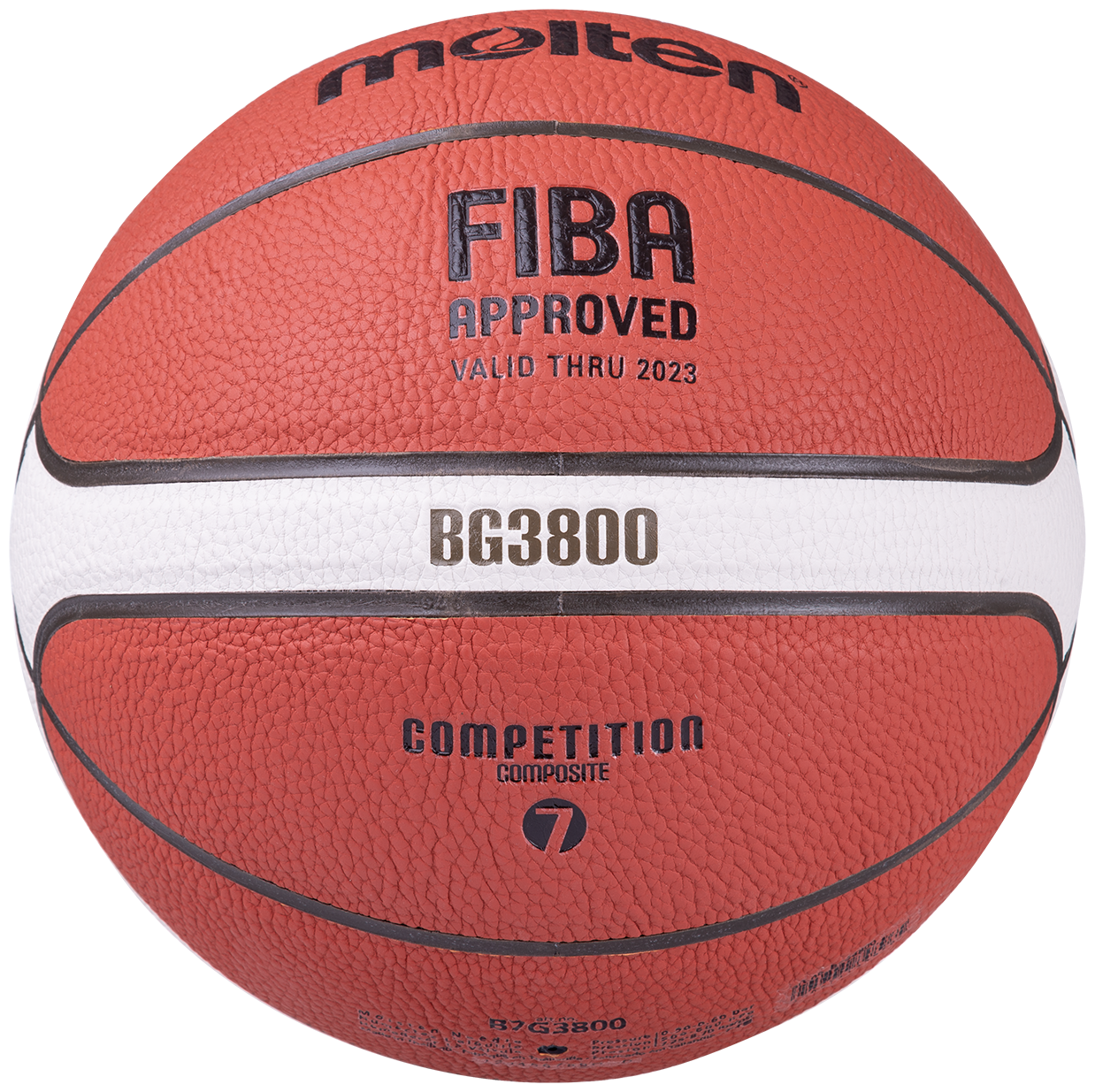 Мяч баскетбольный Molten B7G3800 FIBA Appr, синтетическая. композитная кожа, размер 7