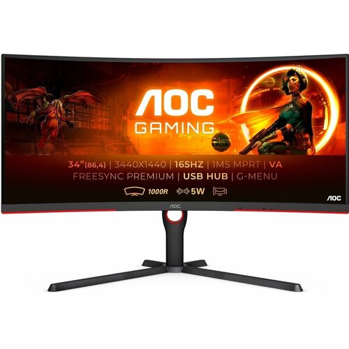 Монитор AOC Gaming CU34G3SBK черныйкрасный 7315700₽