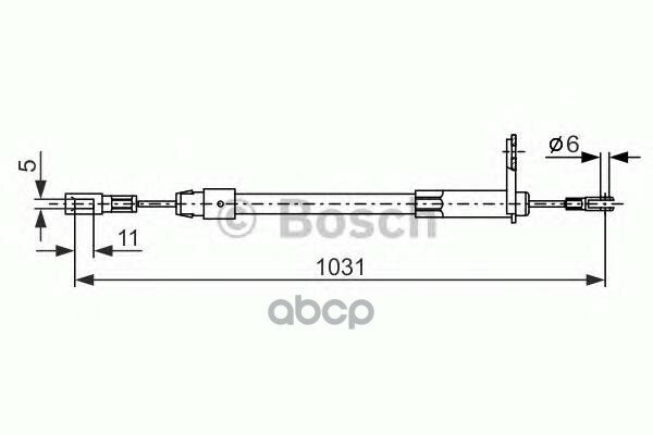 Трос Ручного Тормоза R Mercedes W210 200-430/ Cdi 06.95-03.03 Bosch арт. 1987477850