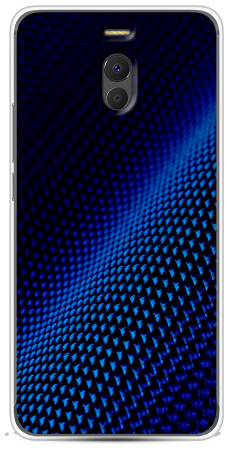 Силиконовый чехол на Meizu M6 Note / Мейзу М6 Ноте "Синий карбон"