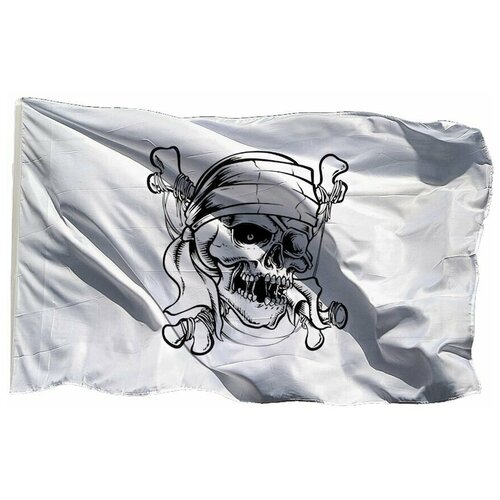 Флаг пиратский Роджера на сетке, 70х105 см для уличного флагштока