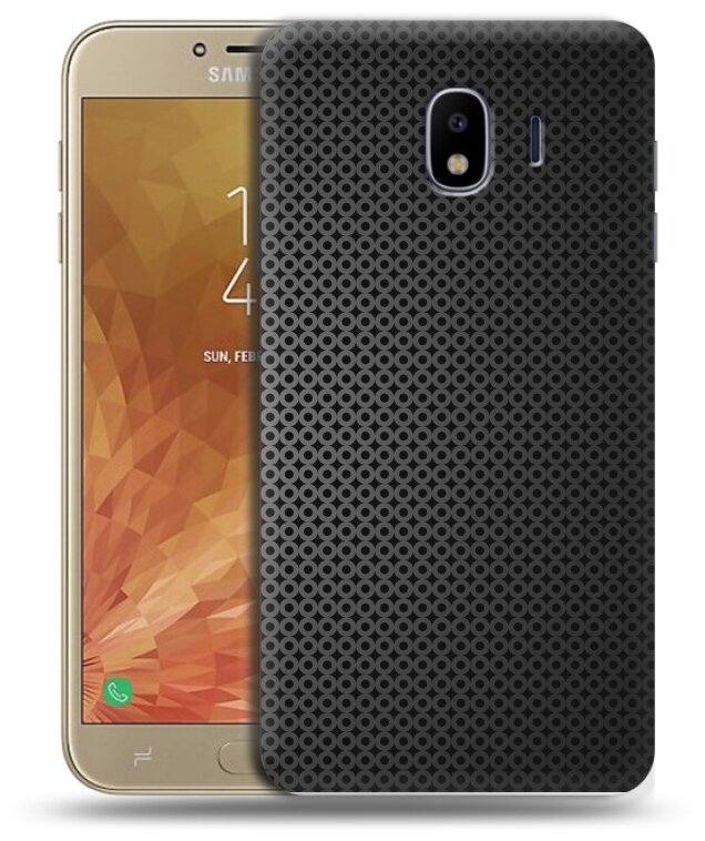 Дизайнерский пластиковый чехол для Samsung Galaxy J4 Металл