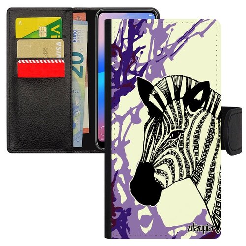 фото Чехол-книжка на мобильный galaxy a40, "зебра" horse полосатая utaupia