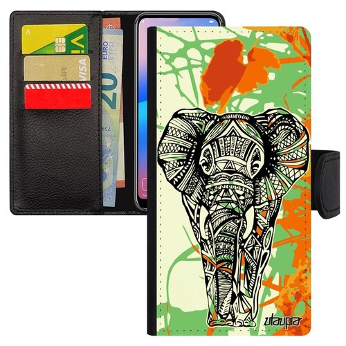 фото Чехол-книжка на мобильный galaxy a40, "слон" саванна древний utaupia