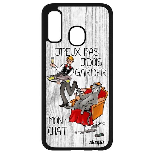 фото Чехол для смартфона samsung galaxy a40, "не могу - сижу с котом!" комикс карикатура utaupia