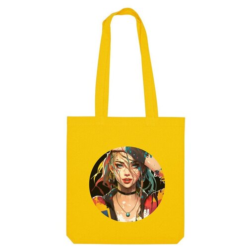 Сумка шоппер Us Basic, желтый сумка девушка желтый