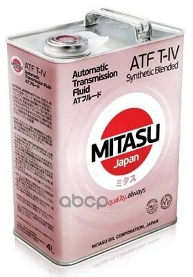 Mitasu 4L Масло Трансмисионное Atf T-Iv (For Toyota) MITASU арт. MJ-324-4