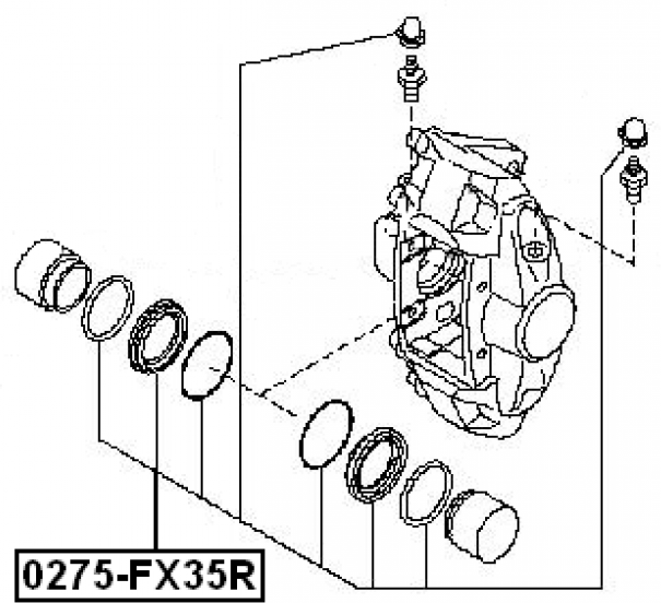 Ремкомплект суппорта тормозного заднего Febest 0275-FX35R