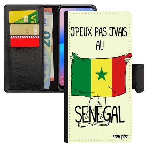 фото Чехол книжка на мобильный samsung galaxy a50, "еду в сенегал" патриот флаг utaupia