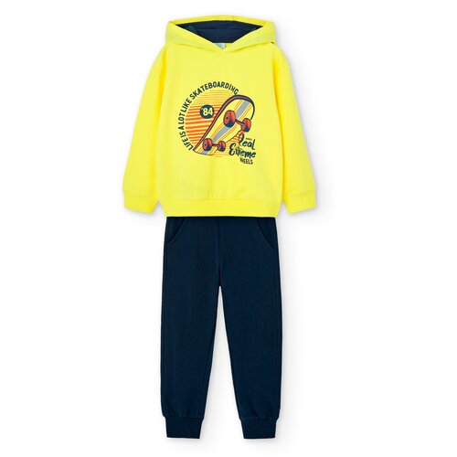Комплект одежды Boboli, худи и брюки, спортивный стиль, размер 128, желтый, синий