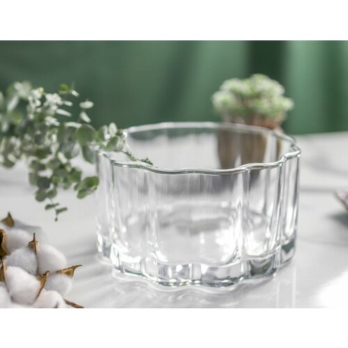 Стеклянная ваза-чаша холфэнд, прозрачная, 18х10 см, Edelman, Mica 1097640