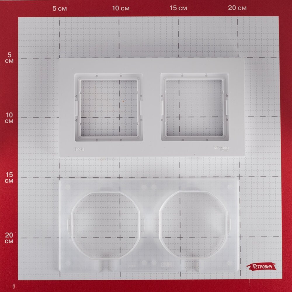 2-местная рамка Schneider Electric AtlasDesign Aqua IP44 белый SchE ATN440102 - фотография № 2