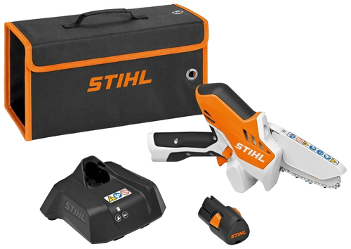 Сучкорез аккумуляторный STIHL GTA-26, 2 А·ч, 10.8 В,  с АКБ и ЗУ, оранжевый