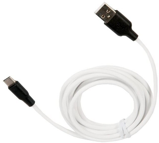 Cable / Кабель USB HOCO X21 Plus Silicone для Type-C, 3.0 A, длина 2.0 м, белый