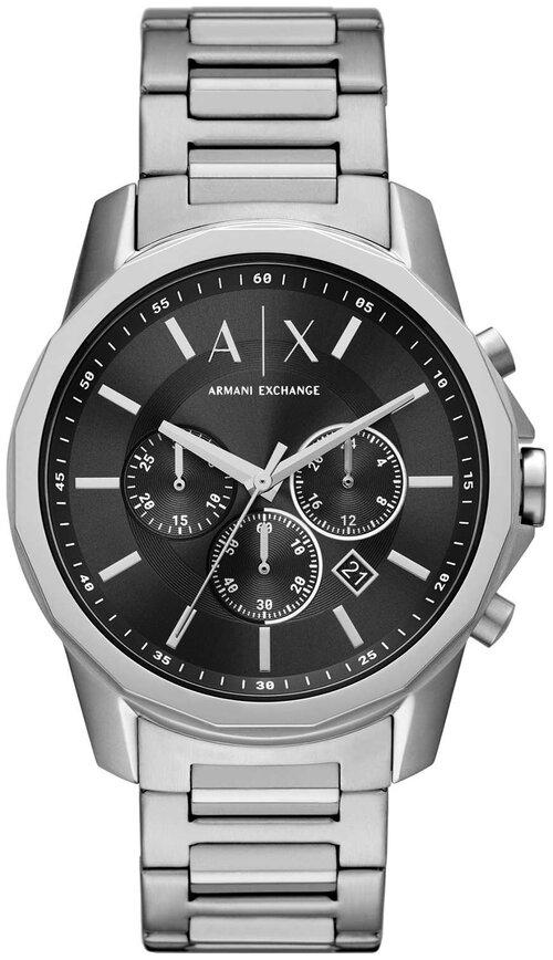 Наручные часы Armani Exchange Banks, серебряный, черный