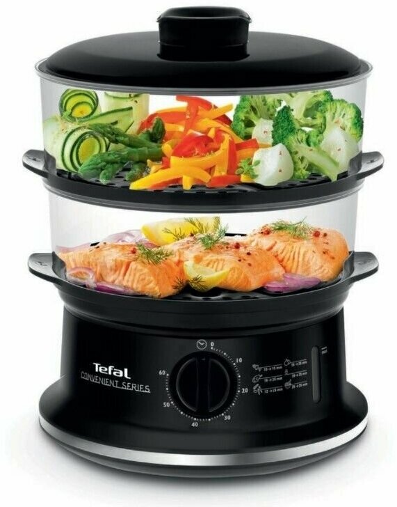 Пароварка Tefal CONVENIENT SERIES VC1401 черный