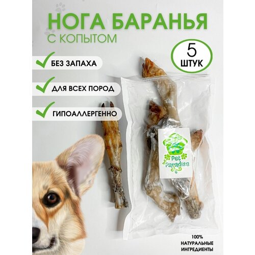 Лакомство для собак, нога баранья с копытом 5 шт. Pet Paradise