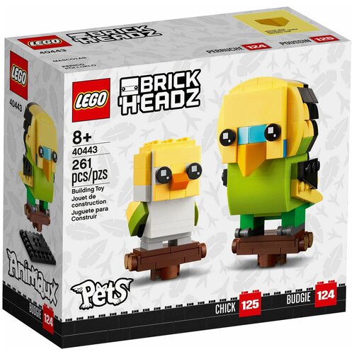 Конструктор LEGO BrickHeadz Сувенирный набор Волнистый попугайчик 40443 конструктор lego brickheadz 40443 волнистый попугайчик budgie 261 дет
