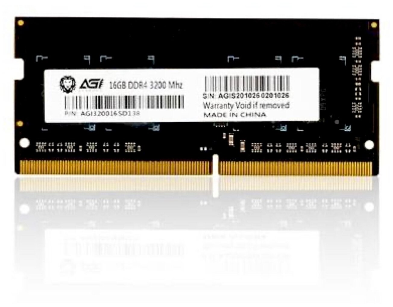 Память DDR4 16GB 3200MHz AGi AGI320016SD138 SD138 RTL PC4-25600 SO-DIMM 260-pin 1.2В Ret