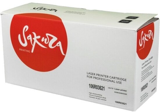 Картридж Sakura Printing Sakura 106R03621 для XEROX WC3335/WC3345, черный, 8500 к.