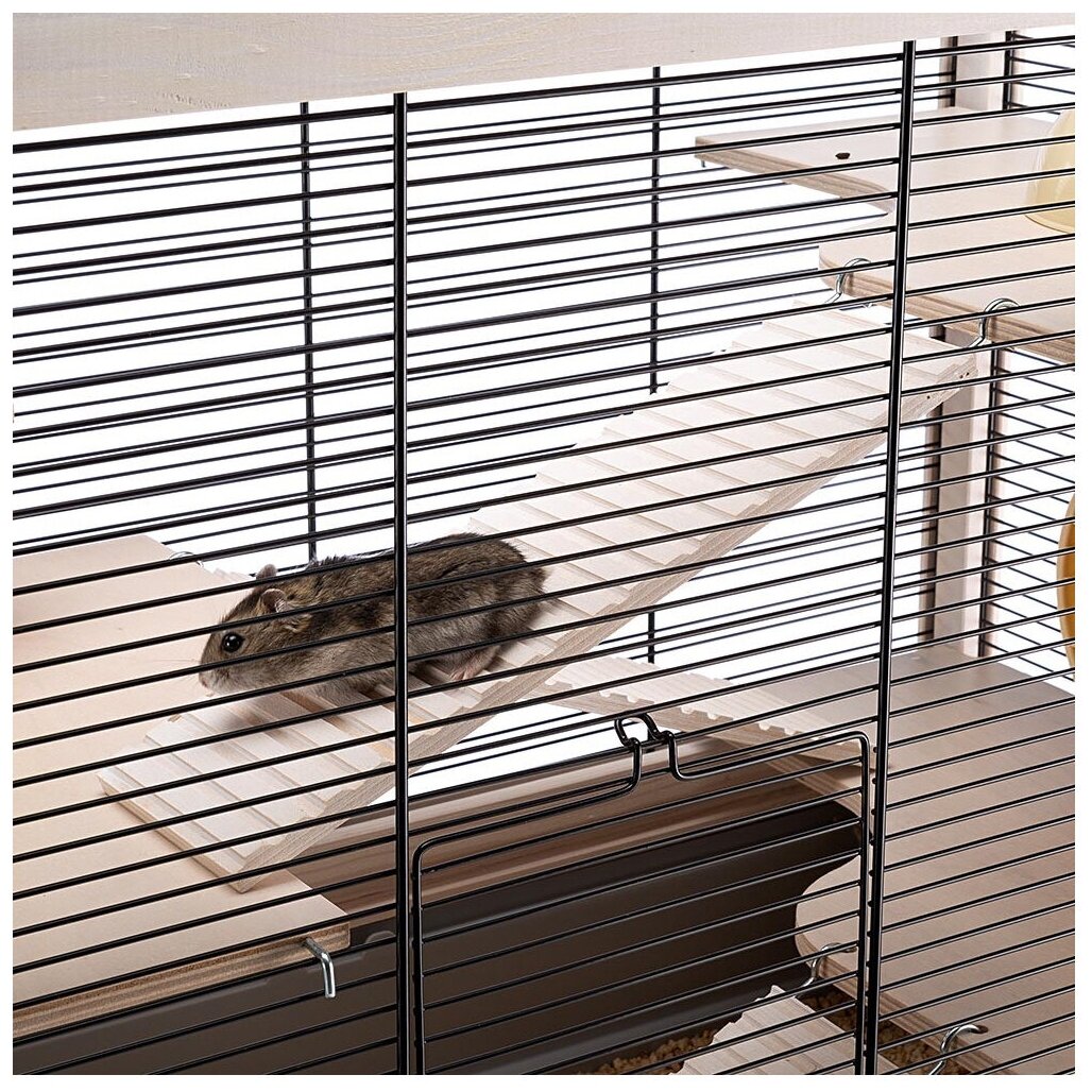 Ferplast клетка HAMSTERVILLE NERA для хомяков (60х34х49 см) - фото №8