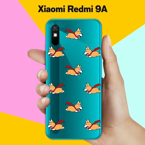 Силиконовый чехол Корги с шарфом на Xiaomi Redmi 9A силиконовый чехол корги с шарфом на xiaomi redmi note 8 pro