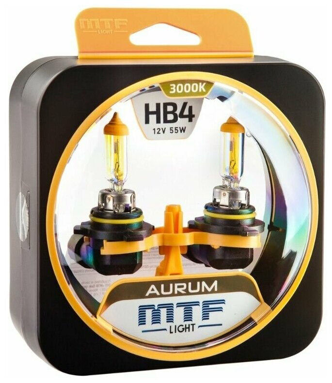 Автолампы HB4(9006) - Галогенные лампы MTF Light серия AURUM 3000K